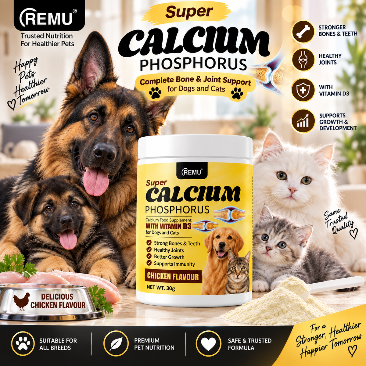 REMU Super Calcium Phosphorus – Complete Bone & Joint Support