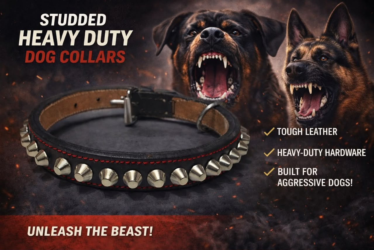 Premium Studded Leather Dog Collar