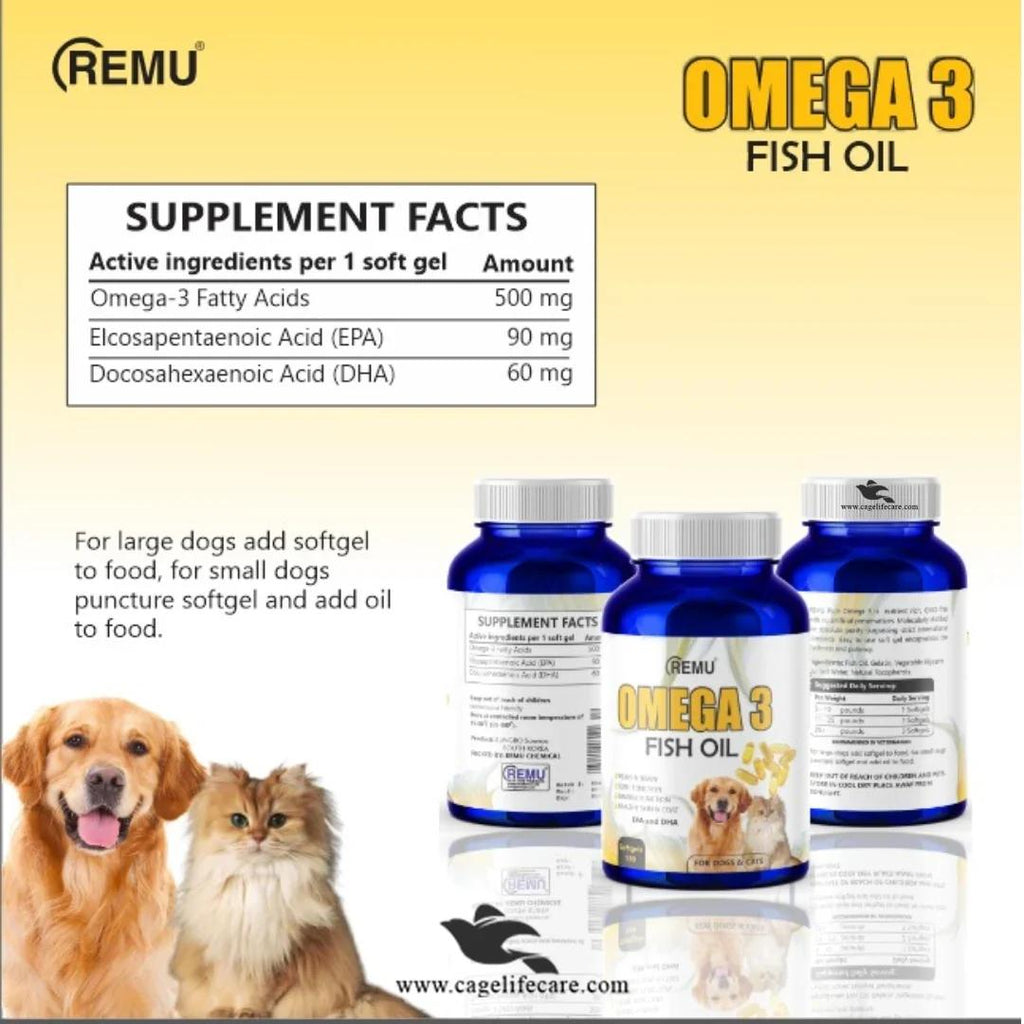 Omega 3 Fish Oil supplements for cats & dogs