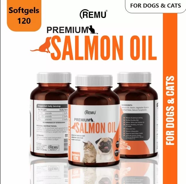 Remu Salmon Oil Supplements For cats & dogs