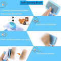 Pet Grooming Tool Self Cleaning Sliker Brush For Dogs & Cats